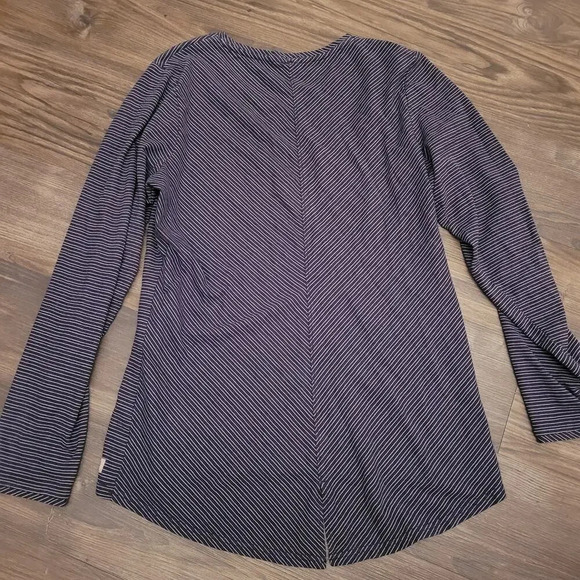 Royal Robbins Women's Striped Long Sleeve Top Size Large Blue Casual Travel Crew - Picture 3 of 6